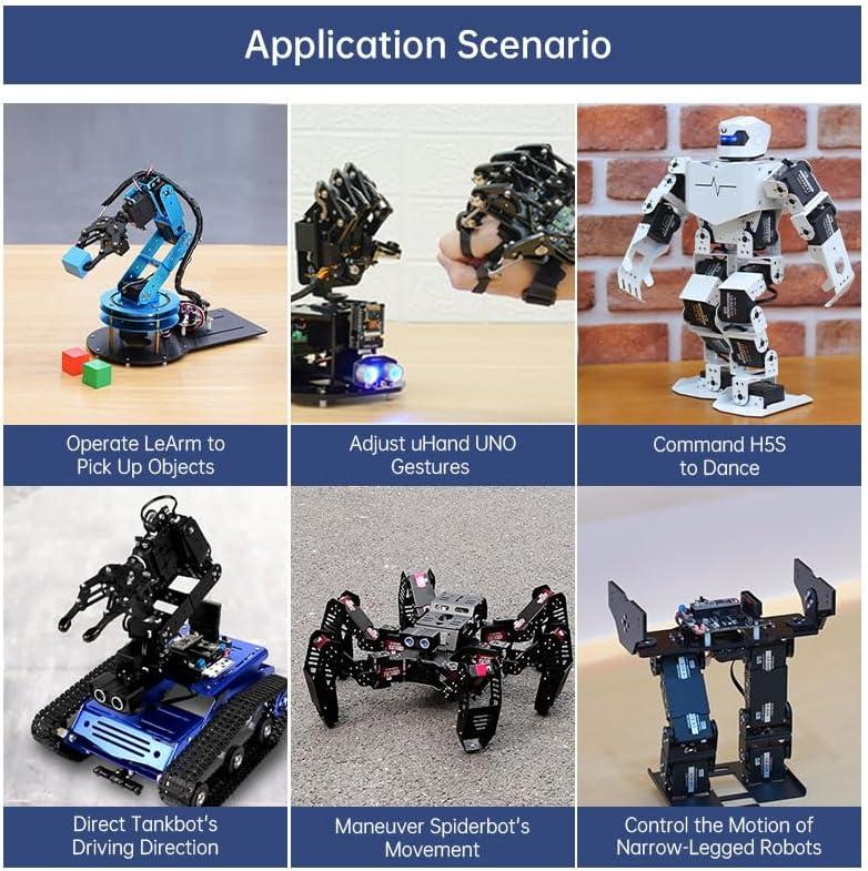image:imageRobot Hand Glove Control Gesture Sensing for Arduino Robot Open Source Wireless Somatosensory Mechanical Robot Arm Glove for Robot Secondary Development