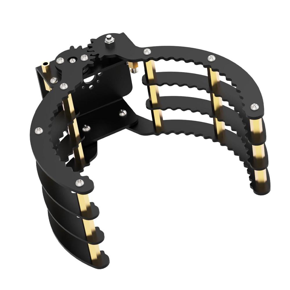 image:imageRobotic Claw Full Metal Wave Edge Clamp Robot Hand Gripper Grabber 1LB Max Grab Weight amp 09in Open Range High Torque Robotic Arm Replace Claw Robot DIY Mechanical Claw without ServoWithout Servo