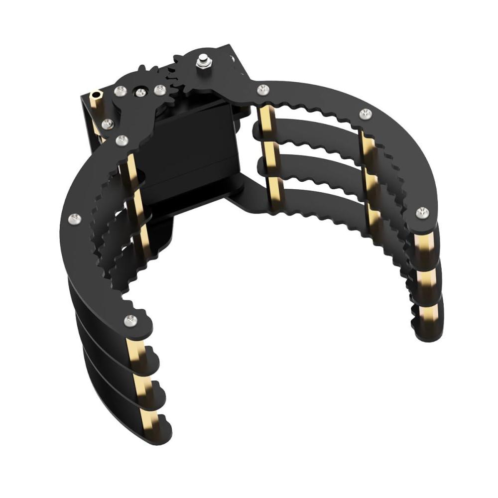 image:imageRobotic Claw Full Metal Wave Edge Clamp Robot Hand Gripper Grabber 1LB Max Grab Weight amp 09in Open Range High Torque Robotic Arm Replace Claw Robot DIY Mechanical Claw without Servowith servo