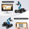 ROS Robotic Arm with Raspberry Pi 4B 4GB Open Source Programming FPV AI Vision 6DOF/Axis Smart Robot Kit, 4WD Mecanum Wheel Big Chassis, ArmPi Pro with RPi 4B 4GB(4GB)