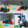 ROS Robotic Arm with Raspberry Pi 4B 4GB Open Source Programming FPV AI Vision 6DOF/Axis Smart Robot Kit, 4WD Mecanum Wheel Big Chassis, ArmPi Pro with RPi 4B 4GB(8GB)