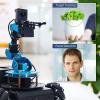 ROS Robotic Arm with Raspberry Pi 4B 4GB Open Source Programming FPV AI Vision 6DOF/Axis Smart Robot Kit, 4WD Mecanum Wheel Big Chassis, ArmPi Pro with RPi 4B 4GB(8GB)