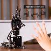 Robot Hand for Raspberry Pi Open Source AI Bionic Robotic Hand Five Fingers Solely Movement Mechanical Arm DIY Smart Robot & Engineering Kits, Science/Coding/Programming Set, Right Hand & RPi 5 4GB(4GB Right)