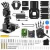 Robot Hand for Raspberry Pi Open Source AI Bionic Robotic Hand Five Fingers Solely Movement Mechanical Arm DIY Smart Robot & Engineering Kits, Science/Coding/Programming Set, Right Hand & RPi 5 4GB(8GB Right)