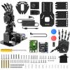 Robot Hand for Raspberry Pi Open Source AI Bionic Robotic Hand Five Fingers Solely Movement Mechanical Arm DIY Smart Robot & Engineering Kits, Science/Coding/Programming Set, Right Hand & RPi 5 4GB(4GB Left)