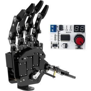 Robot Hand Five Fingers Solely Movement Bionic Robot Mechanical Arm DIY, Right Hand(Right Hand with Tester)