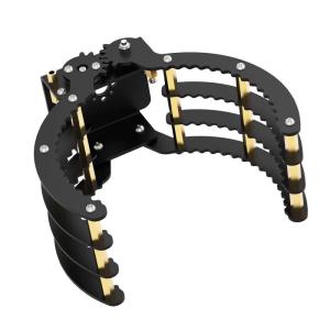 Robotic Claw Full Metal Wave Edge Clamp Robot Hand Gripper Grabber, 1LB Max Grab Weight & 0-9in Open Range High Torque Robotic Arm Replace Claw Robot DIY, Mechanical Claw without Servo(Without Servo)