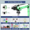 JetMax Robotic Arm for Jetson Nano AI Vision ROS Open Source Programmable Robot Arm Kit with 4 Kinds Gripper Camera Sensor Modules Wireless Controller, App/PC Coding Study DIY Robotic(JetMax)