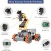 MasterPi 5DOF Robotic Arm for RaspberryPi 5 AI Vision Tracking Target Sorting Line Follow Open Source Programming Smart Robot Car Kit for Teen Adult STEM Educational Building Robot, RPi Not Included(With RPi 5 8)
