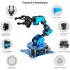 Robotic Arm for Arduino Coding Programming 6DOF Hiwonder-xArm1S STEM Educational Building Robot Arm Kits, 6 AXIS Full Metal Robotic Arm Wireless Controller/PC/App/Mouse Control Learning Robot(Assembled Hiwonder-xArm1S)