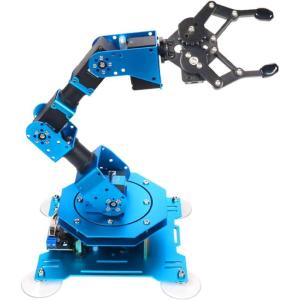 Robotic Arm for Arduino Coding Programming 6DOF Hiwonder-xArm1S STEM Educational Building Robot Arm Kits, 6 AXIS Full Metal Robotic Arm Wireless Controller/PC/App/Mouse Control Learning Robot(Hiwonder-xArm1S)