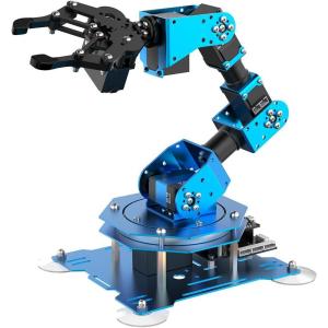 Robotic Arm for Arduino Coding Programming 6DOF Hiwonder-xArm1S STEM Educational Building Robot Arm Kits, 6 AXIS Full Metal Robotic Arm Wireless Controller/PC/App/Mouse Control Learning Robot(Assembled Hiwonder-xArm1S)