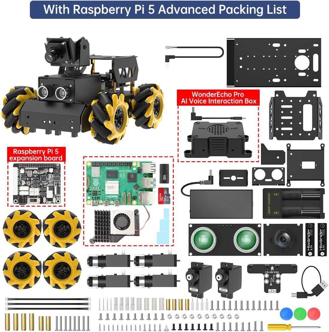 image:imageTurboPi Robot Car for RaspberryPi AI Vision Camera Programmable Smart Robot Car Kit Color Sorting Line Tracking Target Recognition Obstacle Avoidance Support Python Linux Standard Kit Without RPiAdvanced with 8GB Raspberry Pi 5