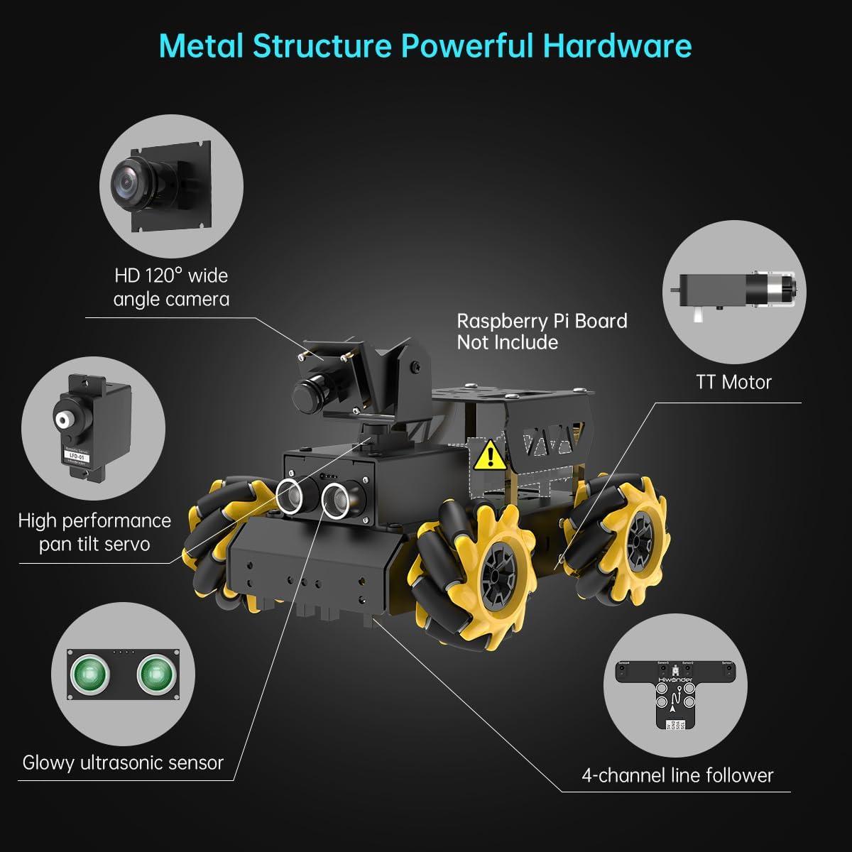 image:imageTurboPi Robot Car for RaspberryPi AI Vision Camera Programmable Smart Robot Car Kit Color Sorting Line Tracking Target Recognition Obstacle Avoidance Support Python Linux Standard Kit Without RPiStandard without Raspberry Pi