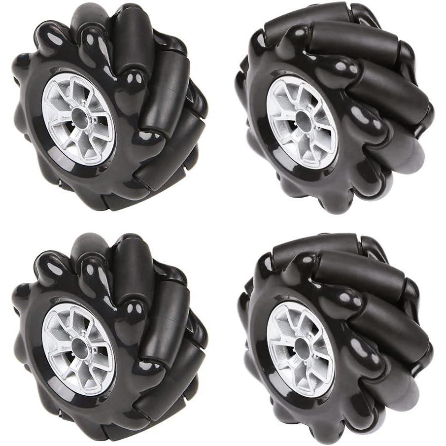 image:imageMecanum Wheel 60mm High Hardness Plastic Wheel OmniDirectional Wheel Intelligent Robot Car Components DIY Accessories4PCSBlack