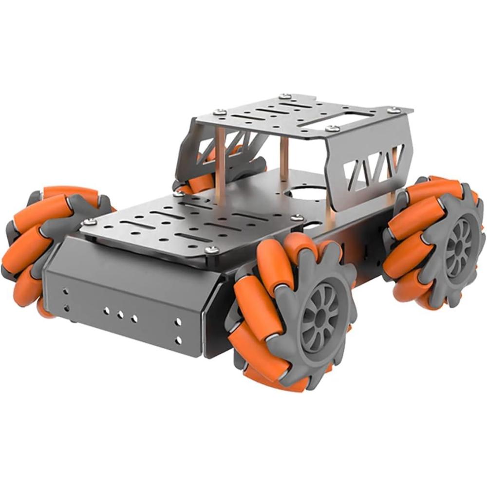 image:imageMecanum Wheel Chassis Car Kit with TT Motor Aluminum Alloy Frame Smart Car Kit for DIY Education Robot