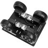 4WD Smart Chassis Car Kit with Aluminum Alloy Chassis, TT Motor, 66mm Wheels, Robotic Moving Platform (Black, Unassembled)