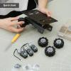 Mecanum Robot Chassis Car Kit with 360° Omnidirectional Wheel, Aluminum Alloy Frame, TT Motor, 66mm Omnidirectional Wheels, Robotic Moving Platform Robot Car DIY Kit (Unassembled)