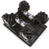 Mecanum Robot Chassis Car Kit with 360° Omnidirectional Wheel, Aluminum Alloy Frame, TT Motor, 66mm Omnidirectional Wheels, Robotic Moving Platform Robot Car DIY Kit (Unassembled)