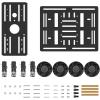 Mecanum Robot Chassis Car Kit with 360° Omnidirectional Wheel, Aluminum Alloy Frame, TT Motor, 66mm Omnidirectional Wheels, Robotic Moving Platform Robot Car DIY Kit (Unassembled)