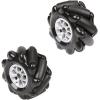 Mecanum Wheel, 60mm High Hardness Plastic Wheel, Omni-Directional Wheel Intelligent Robot Car Components, DIY Accessories(4PCS)(Black)