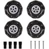 Mecanum Wheel, 60mm High Hardness Plastic Wheel, Omni-Directional Wheel Intelligent Robot Car Components, DIY Accessories(4PCS)(Black)