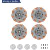 Mecanum Wheel, 60mm High Hardness Plastic Wheel, Omni-Directional Wheel Intelligent Robot Car Components, DIY Accessories(4PCS)(Orange)