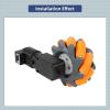 Mecanum Wheel, 60mm High Hardness Plastic Wheel, Omni-Directional Wheel Intelligent Robot Car Components, DIY Accessories(4PCS)(Orange)