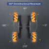 Mecanum Wheel, 60mm High Hardness Plastic Wheel, Omni-Directional Wheel Intelligent Robot Car Components, DIY Accessories(4PCS)(Orange)