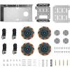 Mecanum Wheel Chassis Car Kit with TT Motor, Aluminum Alloy Frame, Smart Car Kit for DIY Education Robot