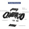 Tank Car Chassis with DC Geared Motor, Shock Absorbing Robot Chassis Full-Metal Robotic Moving Platform Track for Arduino RaspberryPi Microb Jetson DIY Maker Smart Robot Car Learning Kit (Black)(Black)
