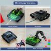 Tank Car Chassis with DC Geared Motor, Shock Absorbing Robot Chassis Full-Metal Robotic Moving Platform Track for Arduino RaspberryPi Microb Jetson DIY Maker Smart Robot Car Learning Kit (Black)(Black)