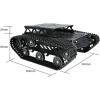 Tank Car Chassis with DC Geared Motor, Shock Absorbing Robot Chassis Full-Metal Robotic Moving Platform Track for Arduino RaspberryPi Microb Jetson DIY Maker Smart Robot Car Learning Kit (Black)(Black)