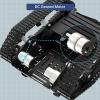 Tank Car Chassis with DC Geared Motor, Shock Absorbing Robot Chassis Full-Metal Robotic Moving Platform Track for Arduino RaspberryPi Microb Jetson DIY Maker Smart Robot Car Learning Kit (Black)(Black)