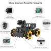 TurboPi Robot Car for RaspberryPi AI Vision Camera Programmable Smart Robot Car Kit, Color Sorting Line Tracking Target Recognition Obstacle Avoidance, Support Python Linux, Standard Kit Without RPi(Standard with 4GB Raspberry Pi 5)
