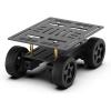 4WD Smart Chassis Car Kit with Aluminum Alloy Chassis, TT Motor, 66mm Wheels, Robotic Moving Platform (Black, Unassembled)