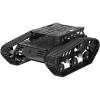 Tank Car Chassis with DC Geared Motor, Shock Absorbing Robot Chassis Full-Metal Robotic Moving Platform Track for Arduino RaspberryPi Microb Jetson DIY Maker Smart Robot Car Learning Kit (Black)(Black)