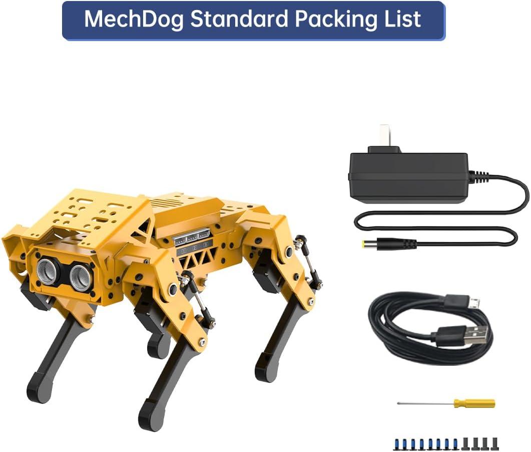 image:imageMechDog Robot Dog for Arduino Scratch Python Starter Smart Robot Kit with ESP32 AI Camera Self Balancing Target RecognitionampTracing Open Source Bionic Quadruped Programming Science Set Standard KitStandard Kit