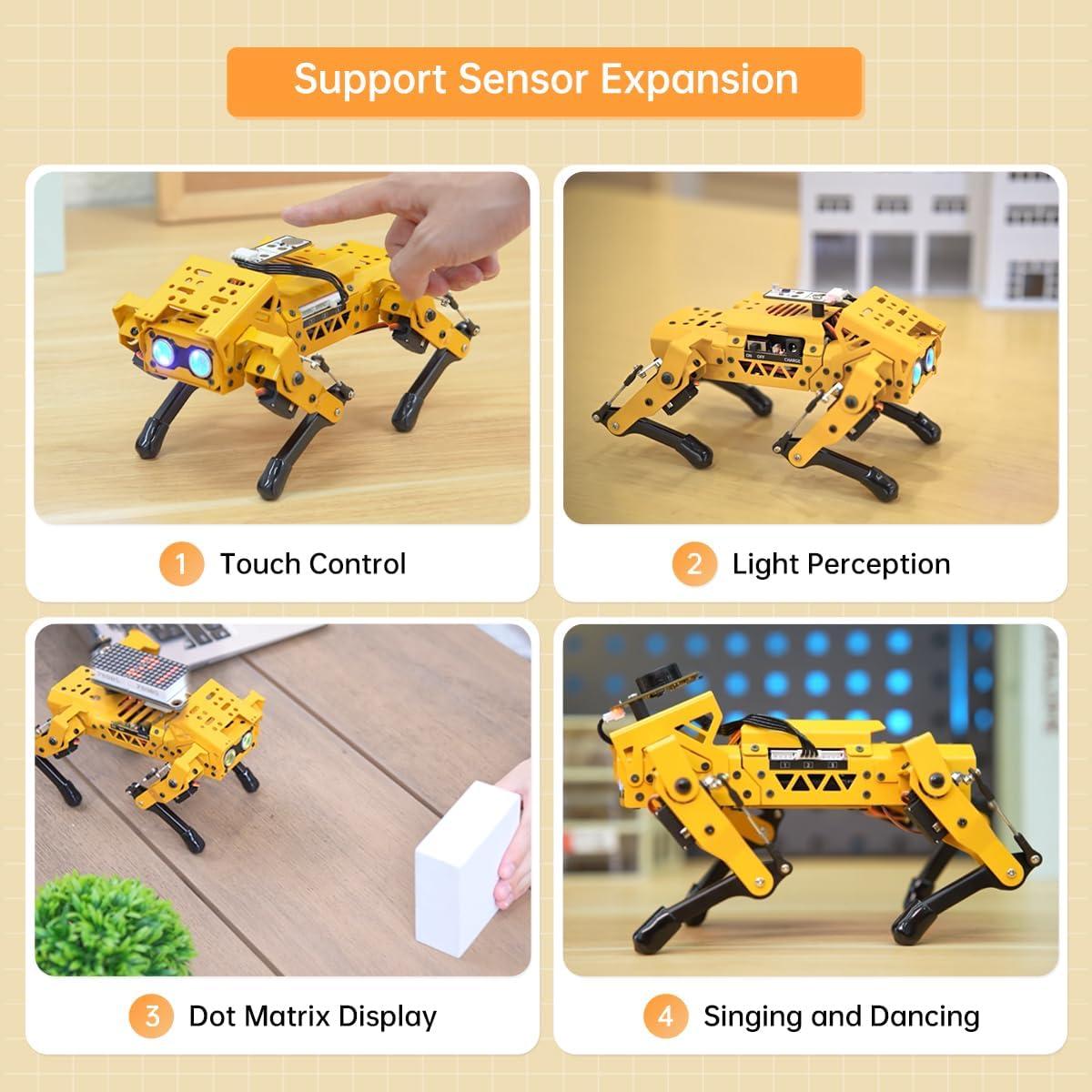 image:imageMechDog Robot Dog for Arduino Scratch Python Starter Smart Robot Kit with ESP32 AI Camera Self Balancing Target RecognitionampTracing Open Source Bionic Quadruped Programming Science Set Standard KitStandard Kit