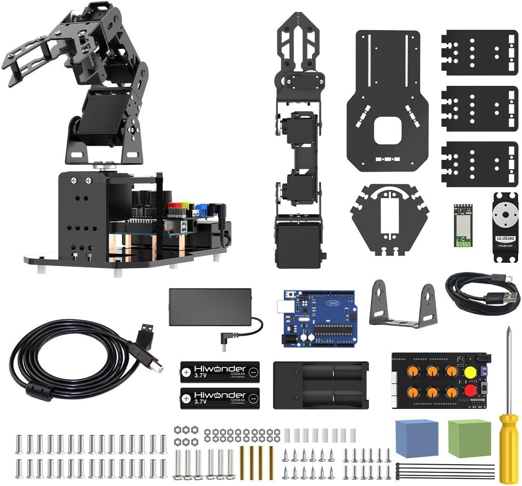 image:imageRobotic Arm with Arduino 5DOFAxis AI Smart Robot Arm Open Source STEM Educational Building Robotics amp Engineering Kits ScienceCodingProgramming Set miniArm Starter KitStarter Kit