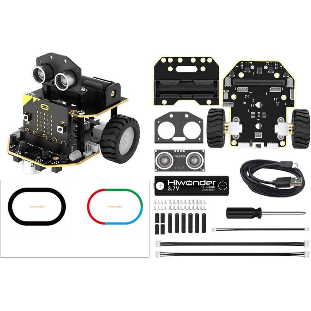 image:imageNexbit Microbit V2 Smart Robot Kit Programming STEM Science Educational Robot with AI Vision Camera for Robotic Beginner Learning Graphical Makecode Coding Car Starter Kit