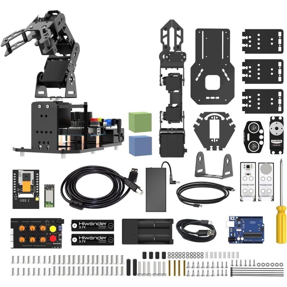 image:imageRobotic Arm with Arduino 5DOFAxis AI Smart Robot Arm Open Source STEM Educational Building Robotics amp Engineering Kits ScienceCodingProgramming Set miniArm Starter KitStandard Kit