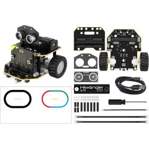 Nexbit Microbit V2 Smart Robot Kit Programming STEM Science Educational Robot with AI Vision Camera for Robotic Beginner Learning Graphical Makecode Coding Car, Starter Kit